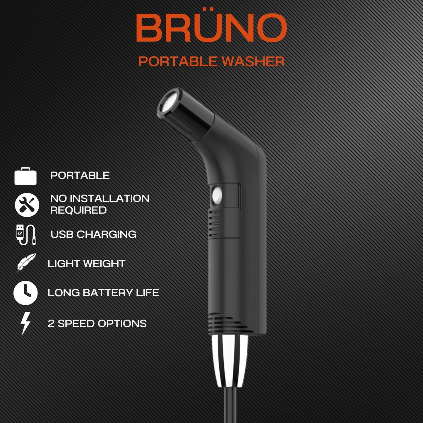 BRÜNO - Portable Electric Bidet - Black